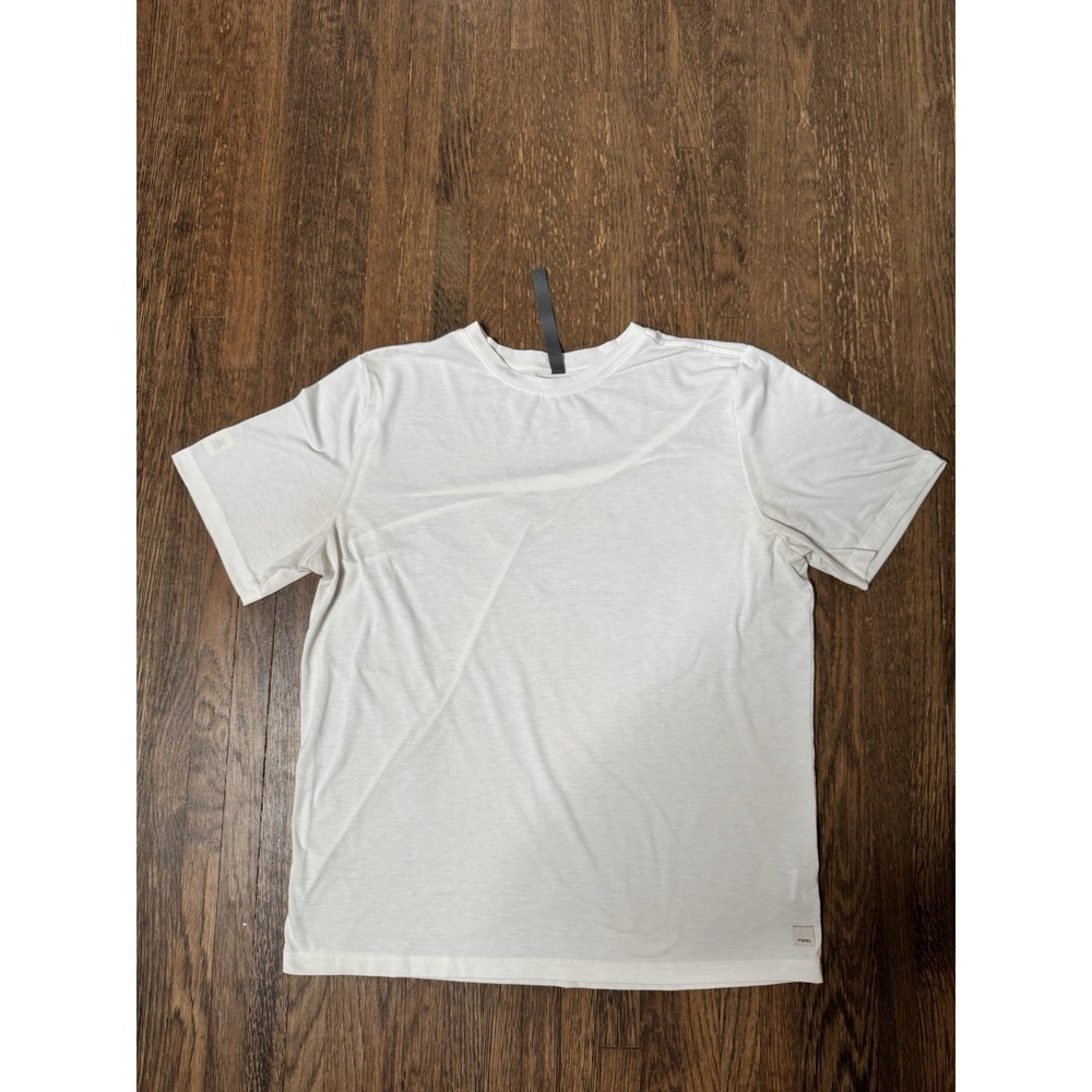 Vuori Mens Size L White Performance Short Sleeve Crewneck T-Shirt